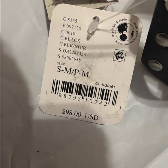 Free People Jagger Hip Belt Black With Studs Size S/M - Picture 14 of 14